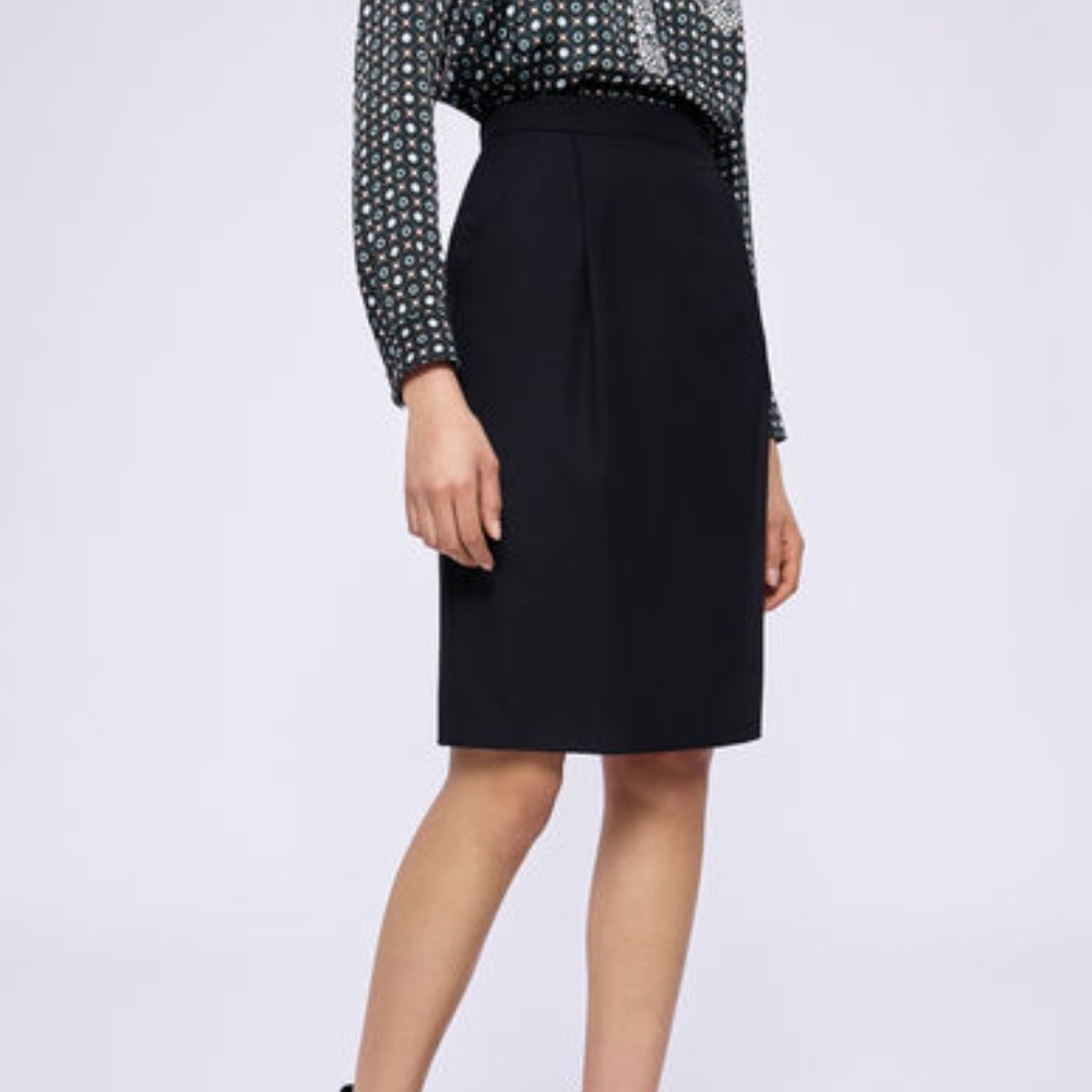 NWT Marella CAPRI Pencil Skirt Navy Blue SZ 6
